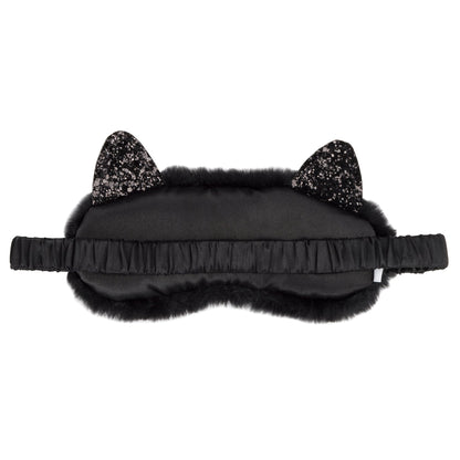 Plush Cat Sleeping Mask - Black Cat