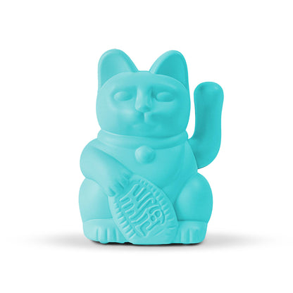 Turquoise Solar Lucky Cat "Miko"