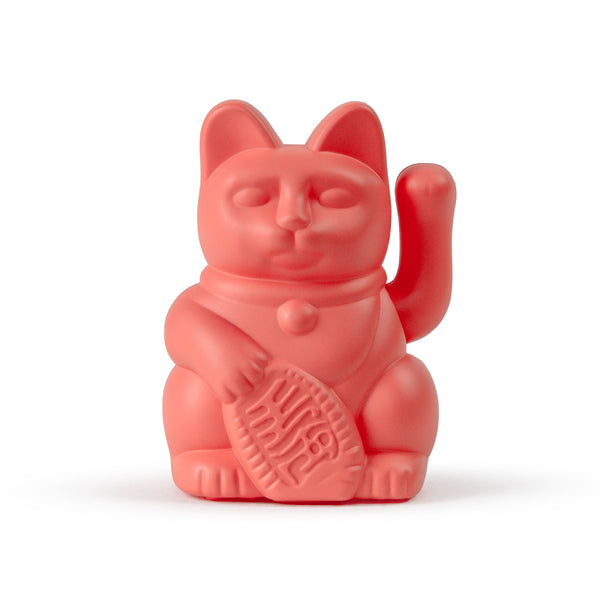 Neon Orange Solar Lucky Cat