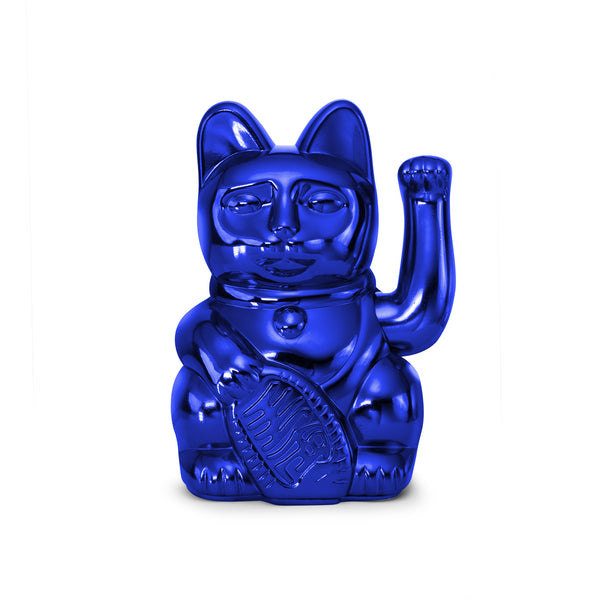 Shiny Blue Lucky Cat - Cosmic Earth Edition