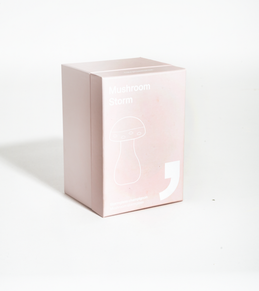 Mushroom storm glass - pastel pink