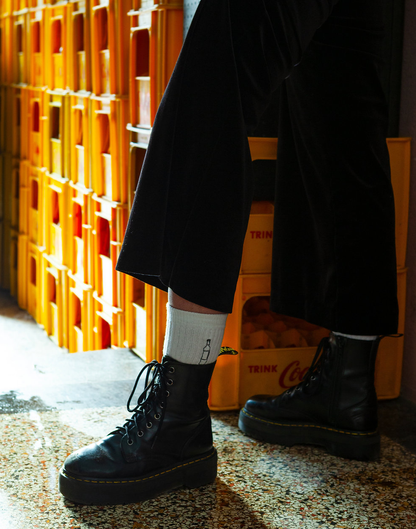 Chaussettes bouteille de vin Charles brodées main