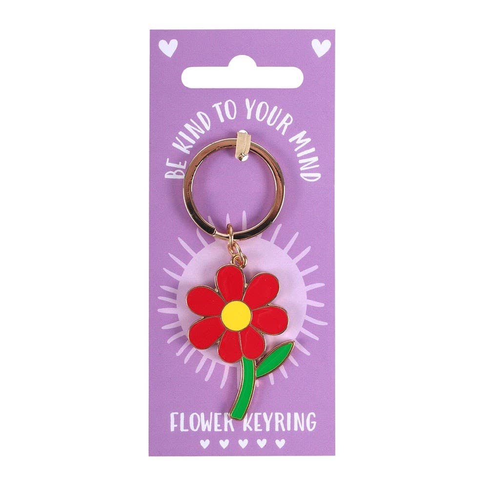Flower keychain "Take care of your mind"