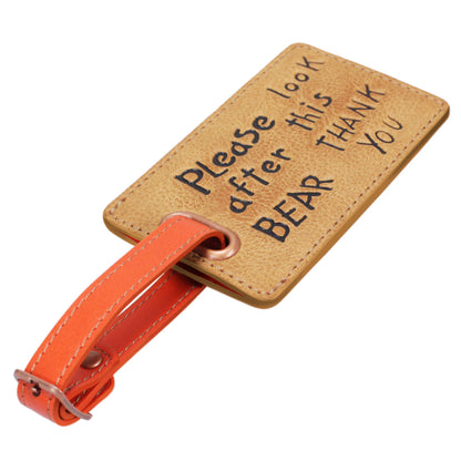 Luggage tag — Paddington Bear (please take care of this bear)