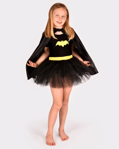 Robe Tutu Batgirl avec cape 110-116 cl 4-6 ans