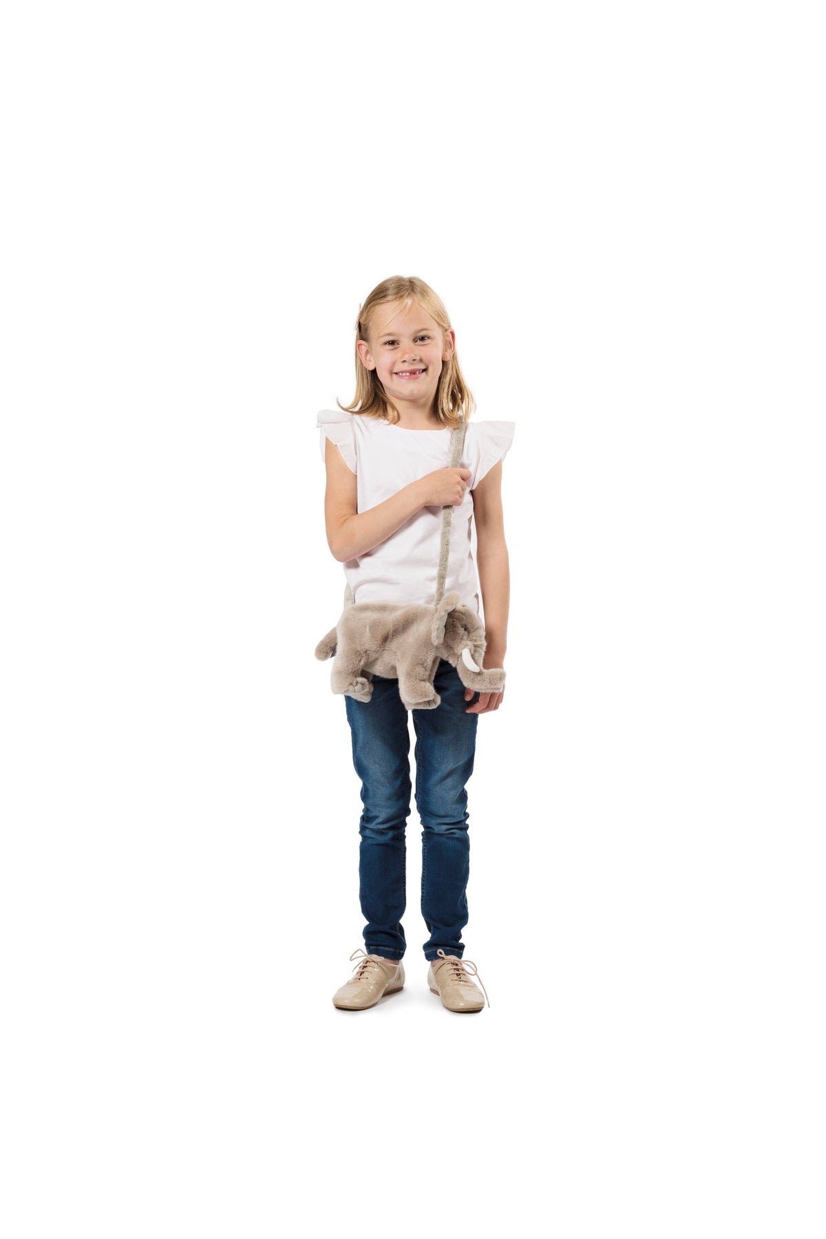 Children's plush elephant shoulder bag
