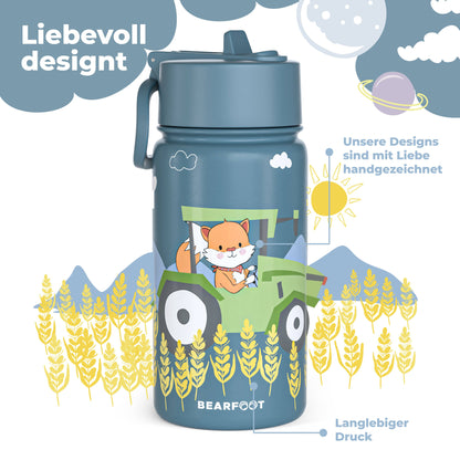 Thermo Kids Stainless Steel Drinking Bottle - Tractor