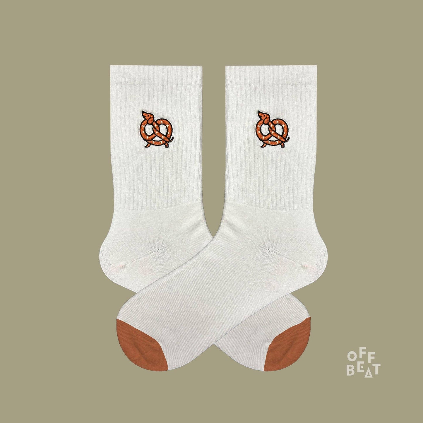 Embroidered Dachshund Pretzel Socks "Brezeldackel"