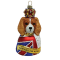 Weihnachtsanhänger Cavalier King Charles Blenheim « God Save the King »
