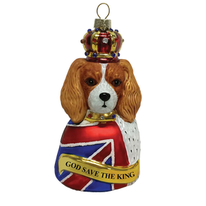 Kerstornament God Save the King Charles Blenheim