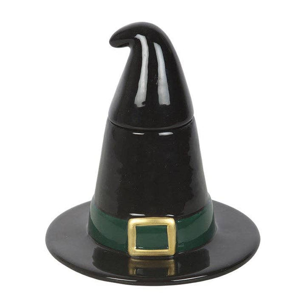 Brûle-parfum chapeau de sorcière noir pour Halloween
