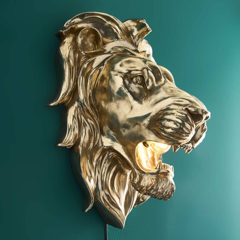 King Lion wall light Gold, 47 x 41 x 24.5 cm