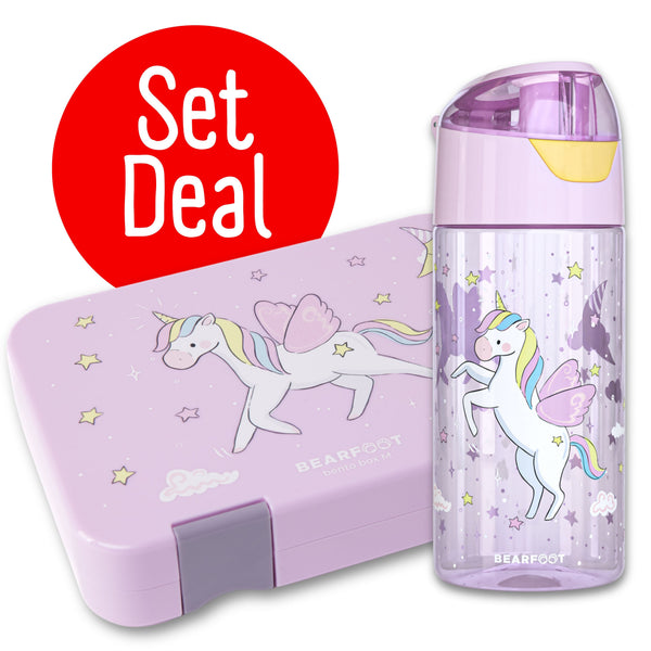Unicorn Bundle - Bento Box M & Drinking Bottle 450ml