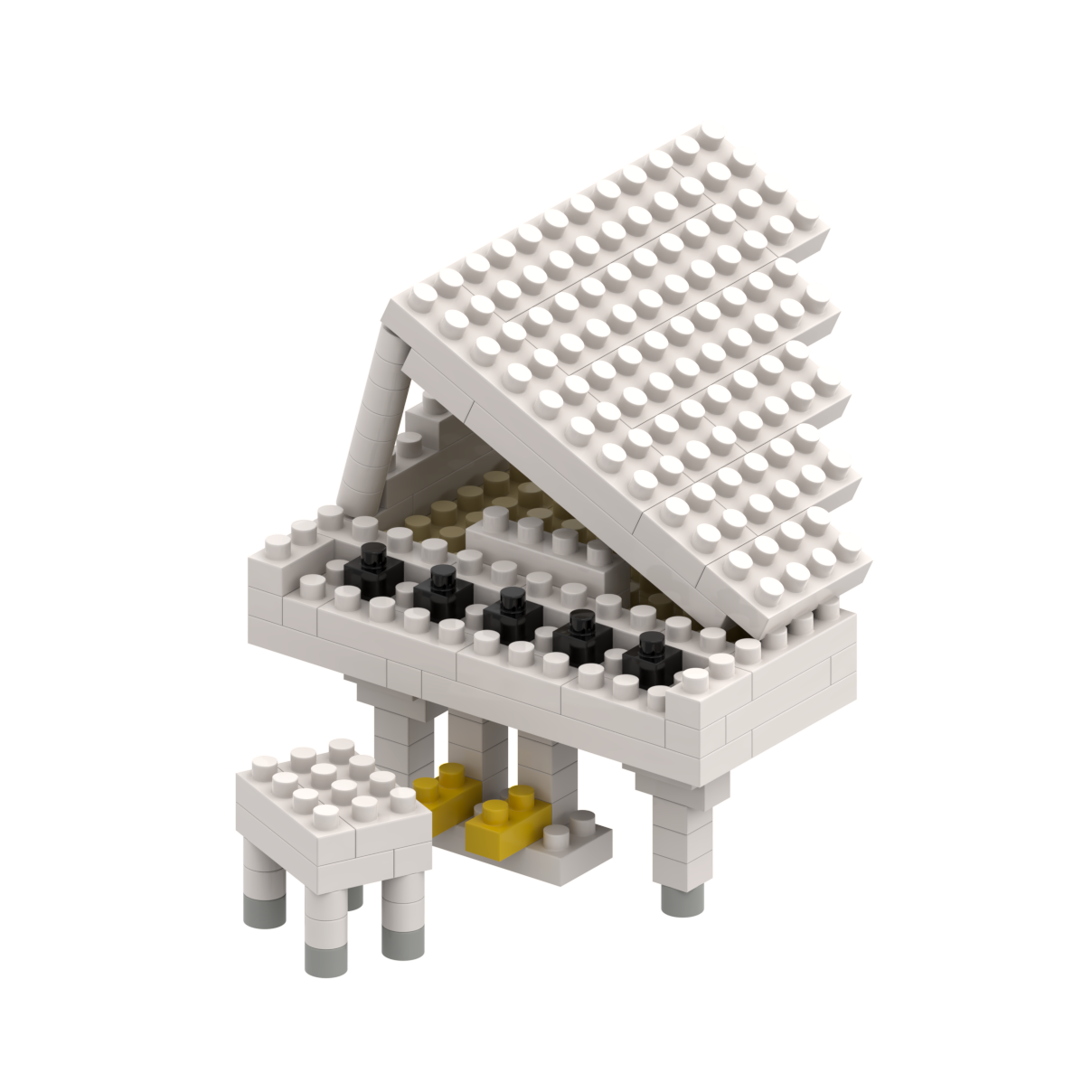 BRIXIES Piano (Grand) White