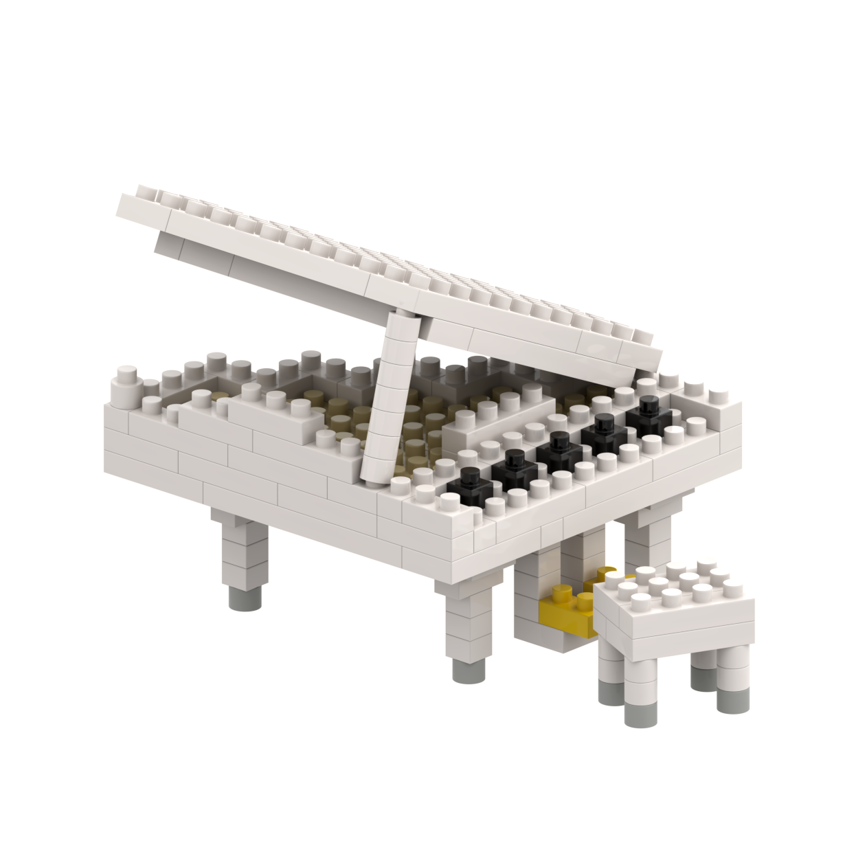 BRIXIES Piano (Grand) White