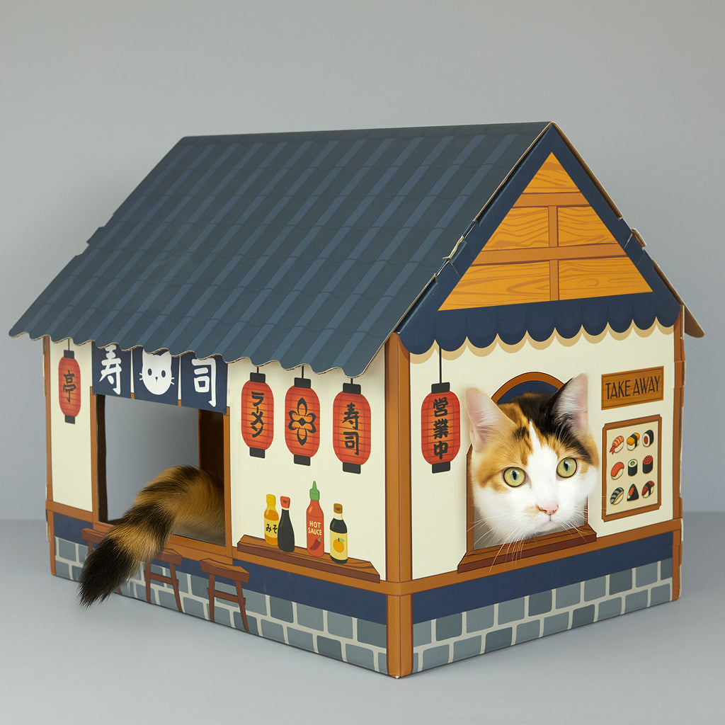 Maison et griffoir pour chat Sushi Bar