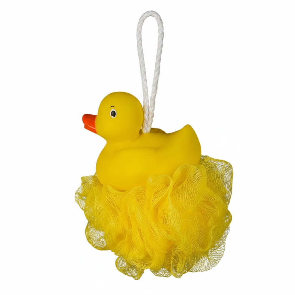 Yellow Duck Shower Puff