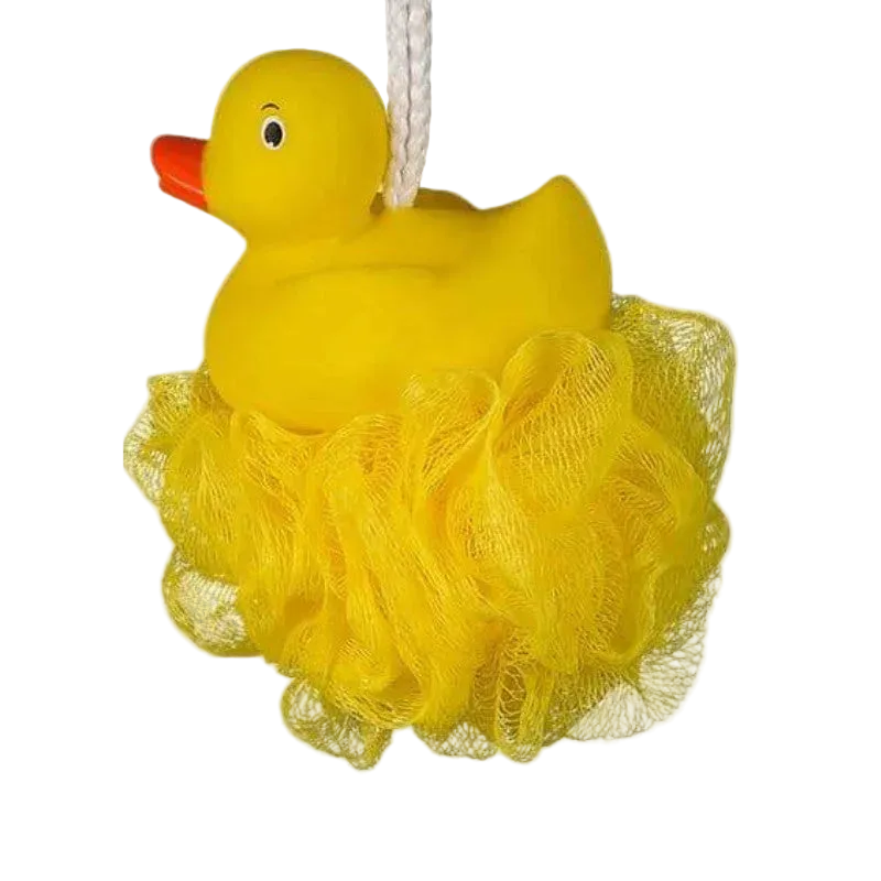 Yellow Duck Shower Puff