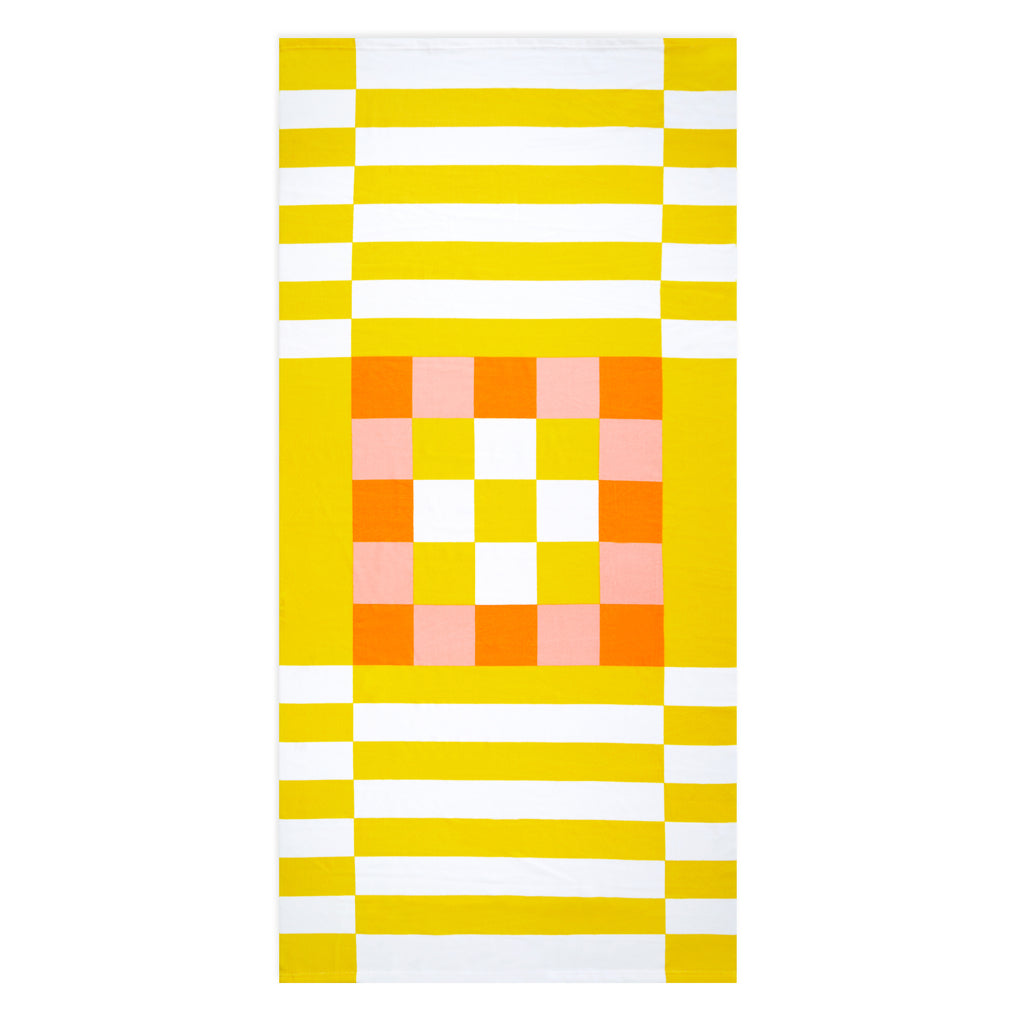 Serviette de plage et jeu Tic Tac Toe