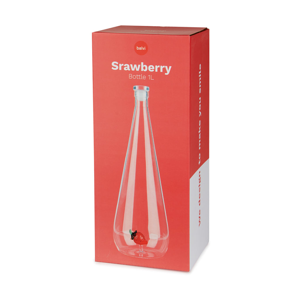 Bouteille de fraise botanique