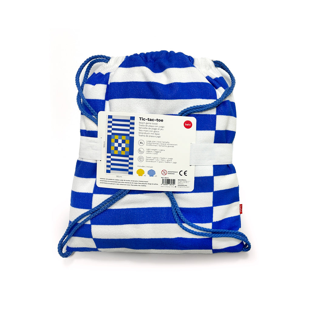 Serviette de plage et jeu Tic Tac Toe