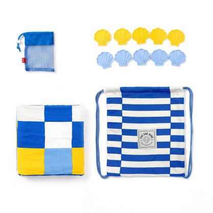 Serviette de plage et jeu Tic Tac Toe