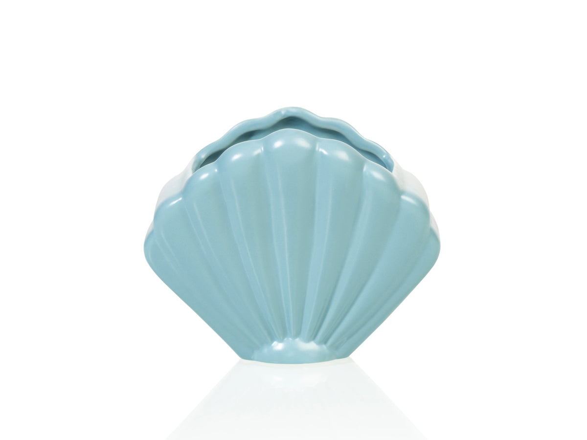 Pot de Fleur Coquillage Bleu – Grand