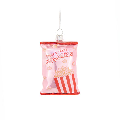 Christmas bauble, popcorn packet
