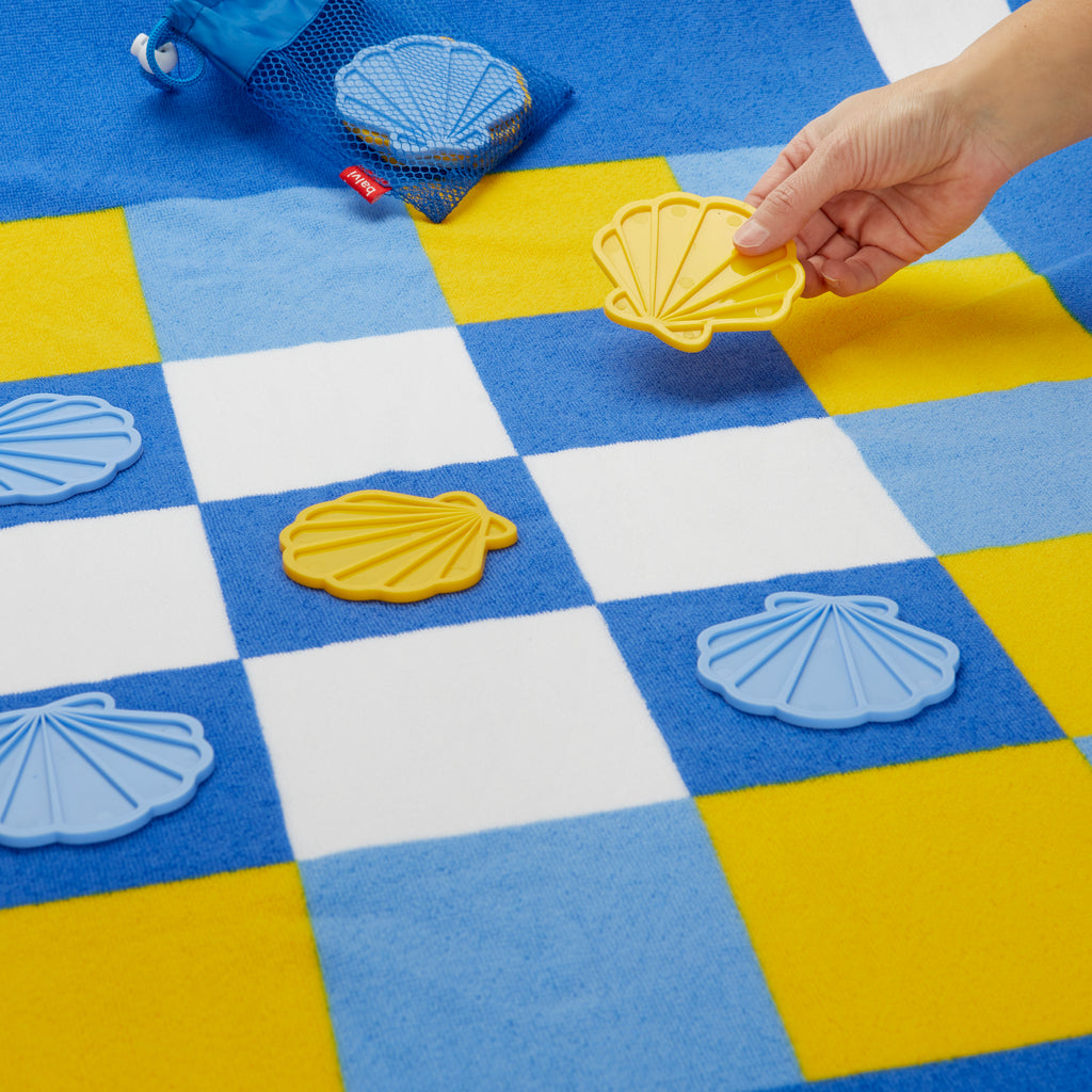 Serviette de plage et jeu Tic Tac Toe