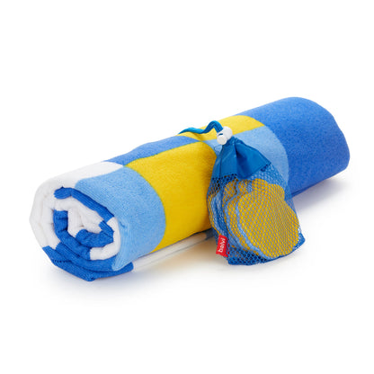 Serviette de plage et jeu Tic Tac Toe