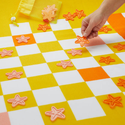 Serviette de plage et jeu Checkers