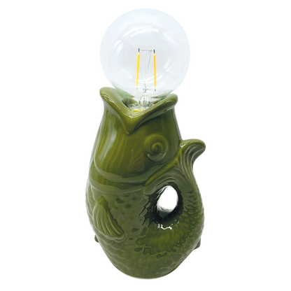 LED fish decoration, khaki, battery-operated, L13.5 W8.2 H27cm