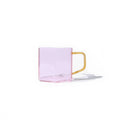 Roze geometrische glazen mok