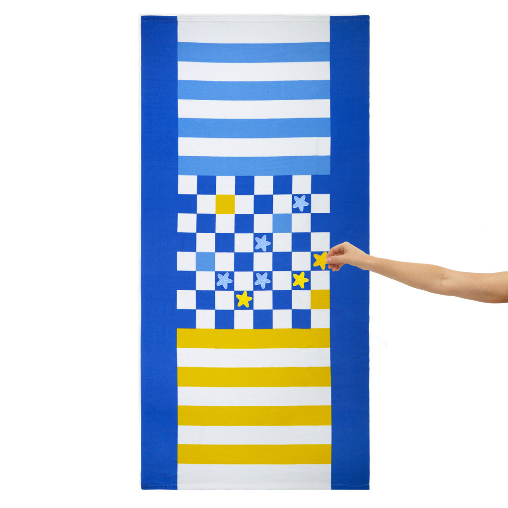 Serviette de plage et jeu Checkers