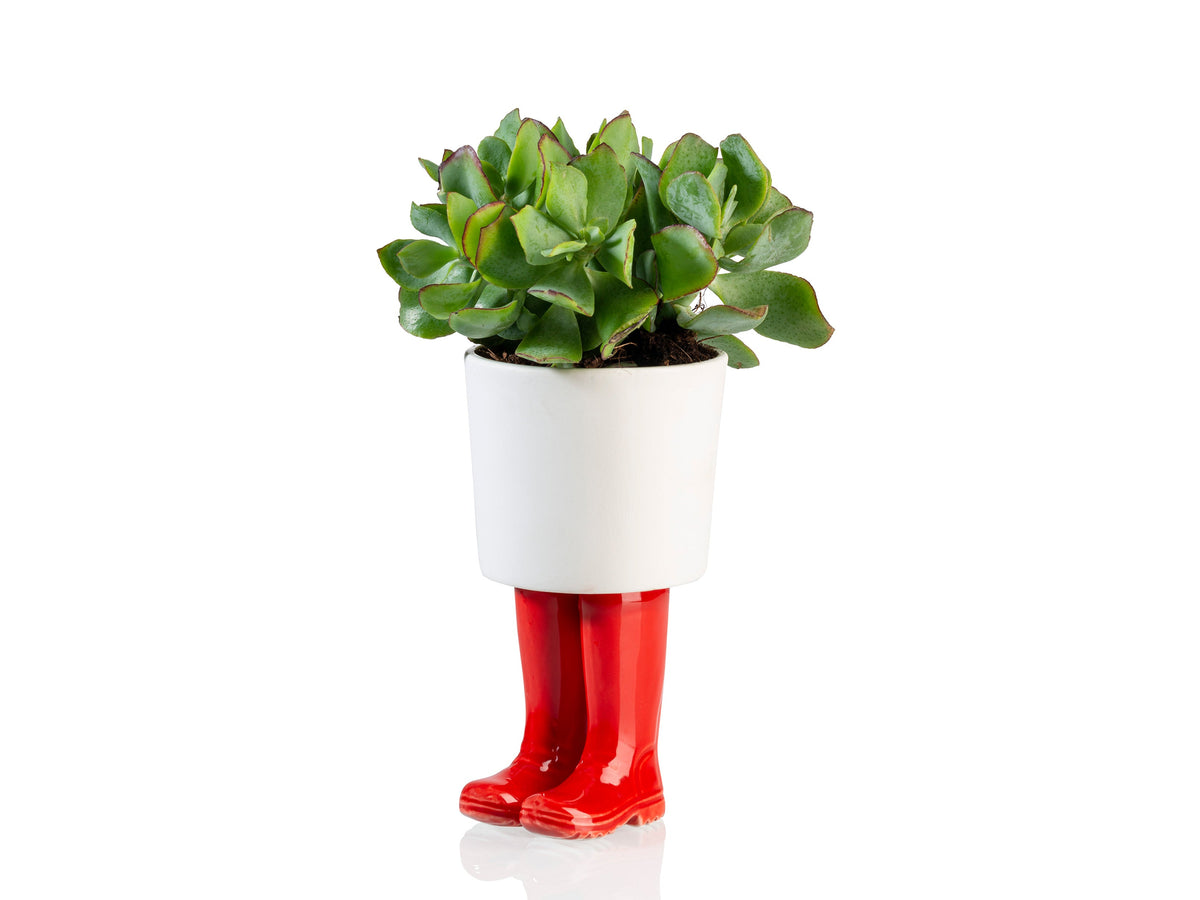 Pot de Fleur Bottes Wellington Rouge – Grand