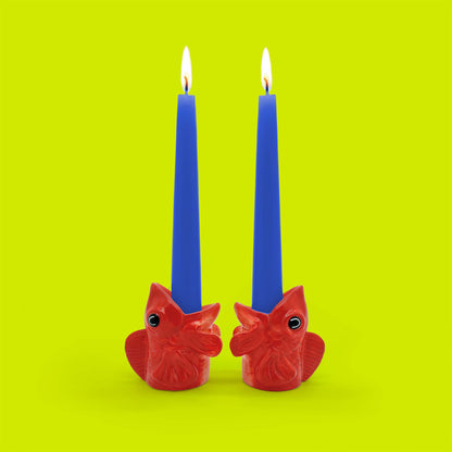 Bougeoirs Poissons Rouges