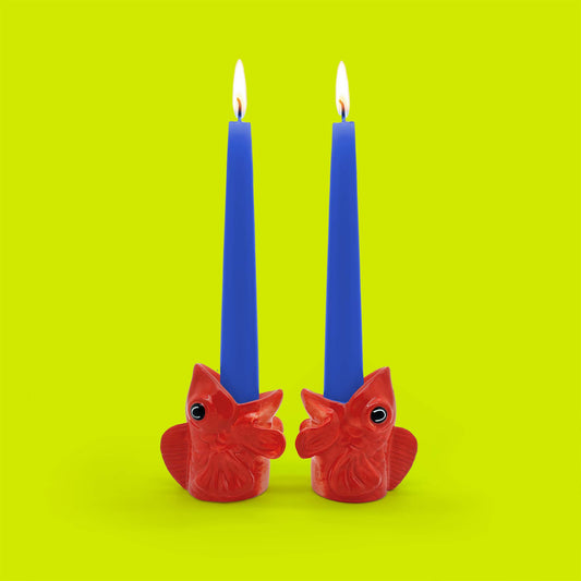 Bougeoirs Poissons Rouges