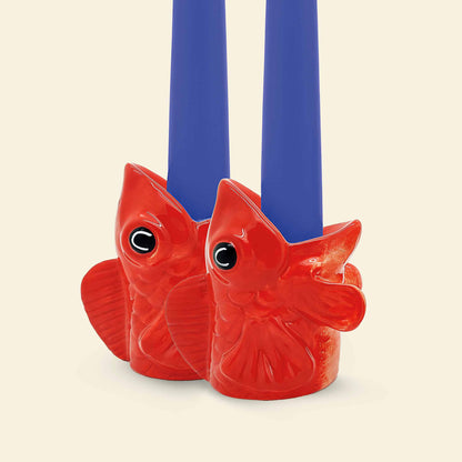 Bougeoirs Poissons Rouges