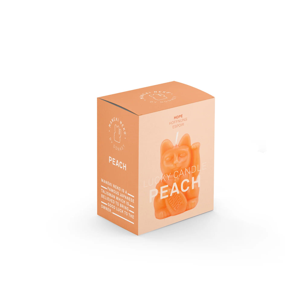 Bougie Chat Chanceux Pêche