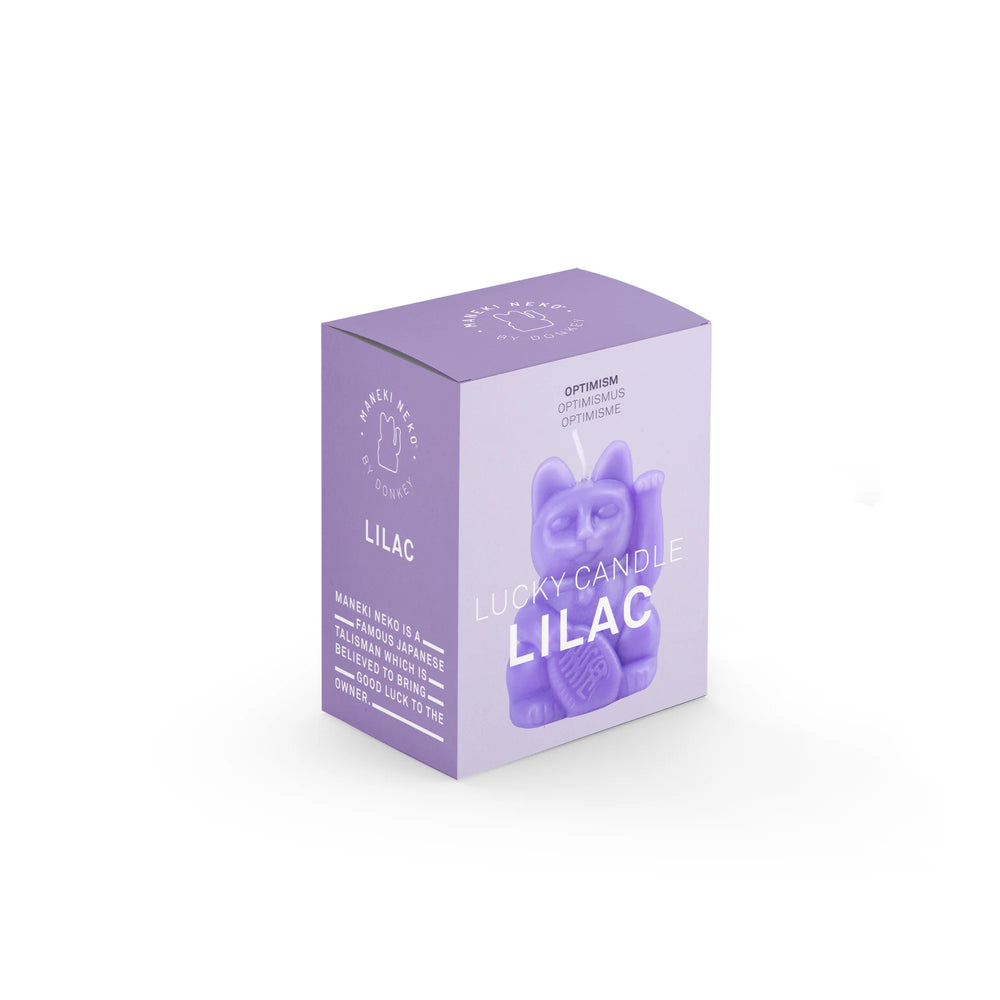Bougie Chat Chanceux Lilas