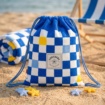Serviette de plage et jeu Checkers