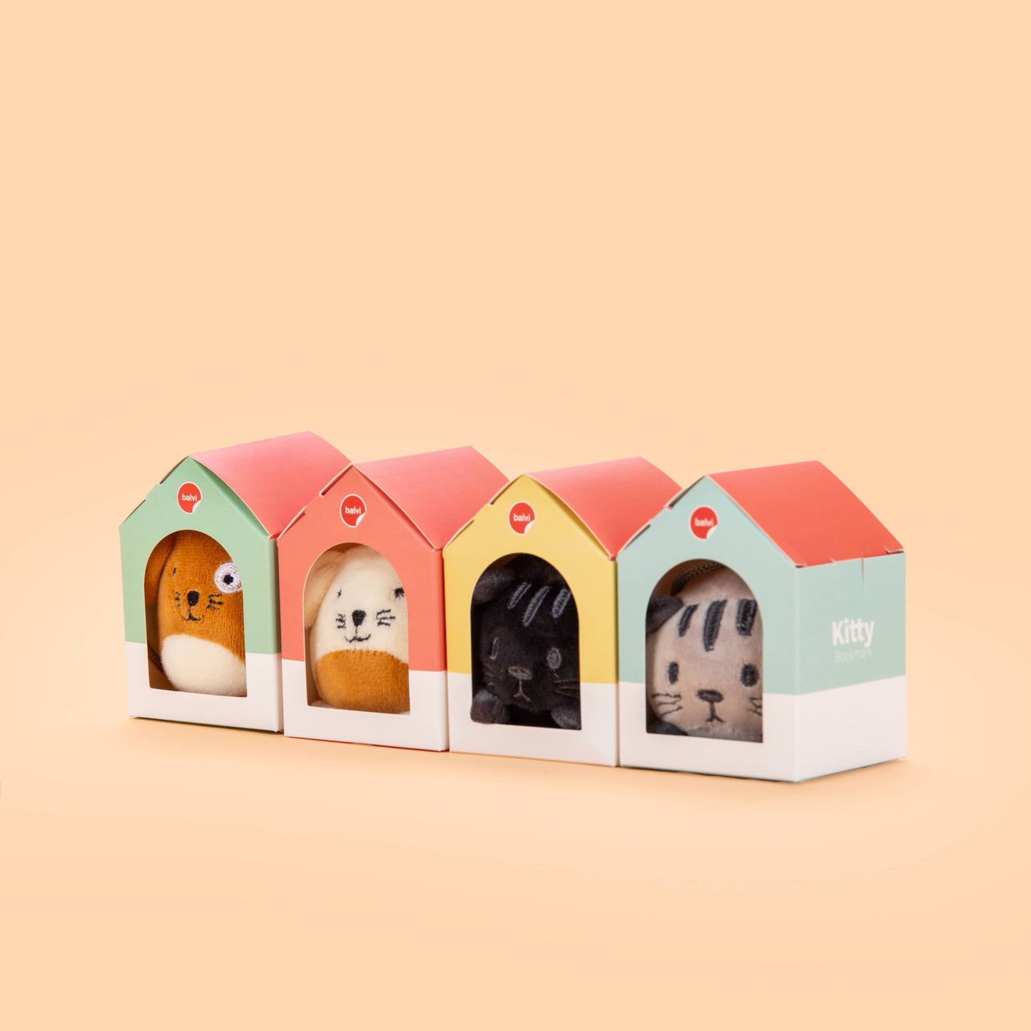 Marque-pages animaux en peluche x12