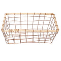 LARGE RECTANGULAR METAL BASKET WITH RIM S - 2188075