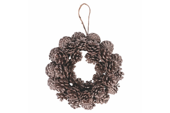 CHAMPAGNE WALL PINE CONE GARLAND D28CM - 2188125
