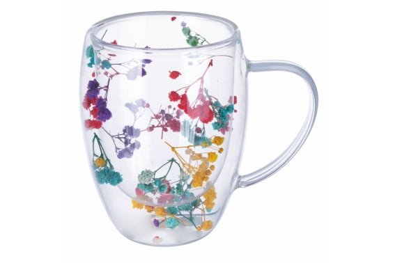GOOD MORNING BOROSILICATE FLOWERS MUG 300ML - 2188291
