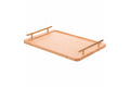 BAMBOO TRAY WITH GOLD HANDLES 40X25X5CM - 2188469