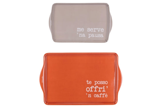 SPHERE SET OF 2 MELAMINE TRAYS - 2188674