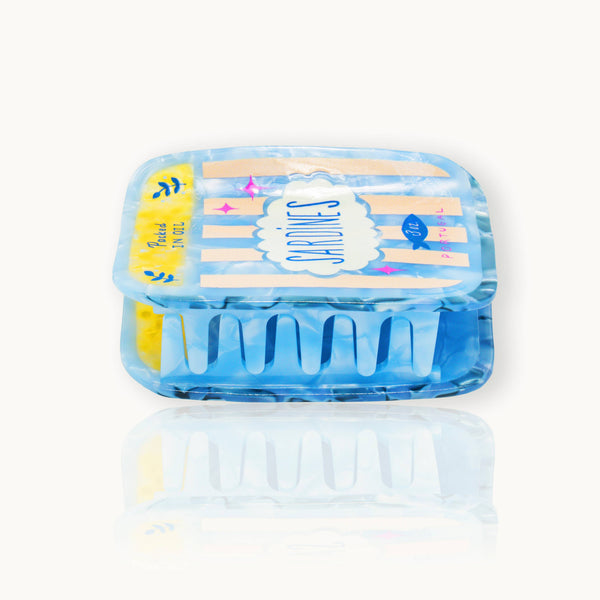 Hair clip, tin of sardines