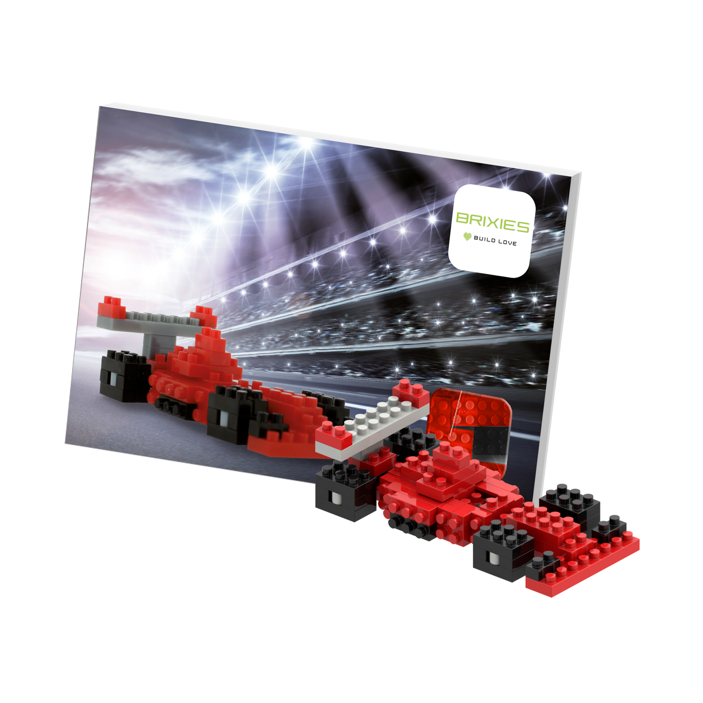 BRIXIES Postcard Racing Car