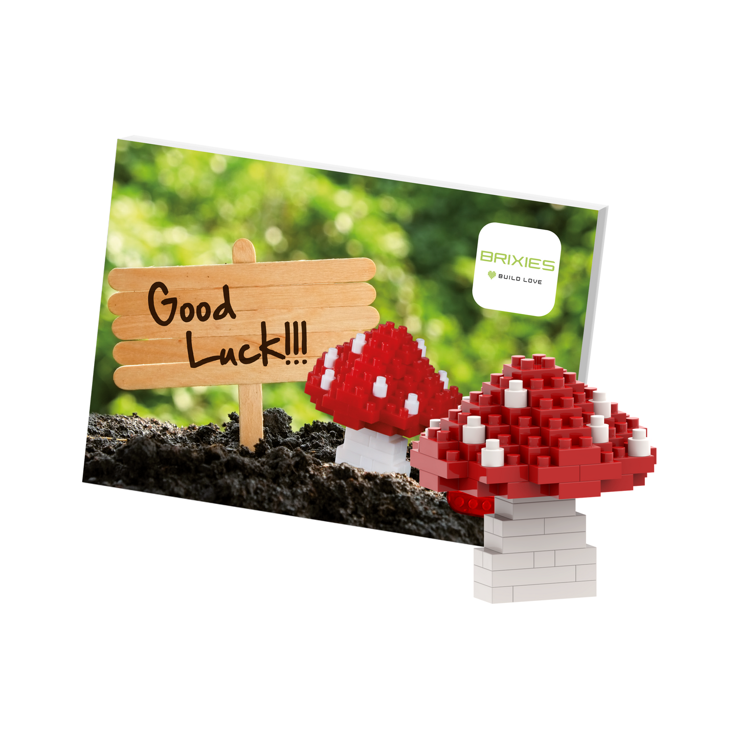 BRIXIES Lucky Mushroom Postcard